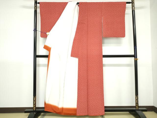 平和屋着物■上質な小紋 大小あられ文 正絹 逸品 DABH1402qa