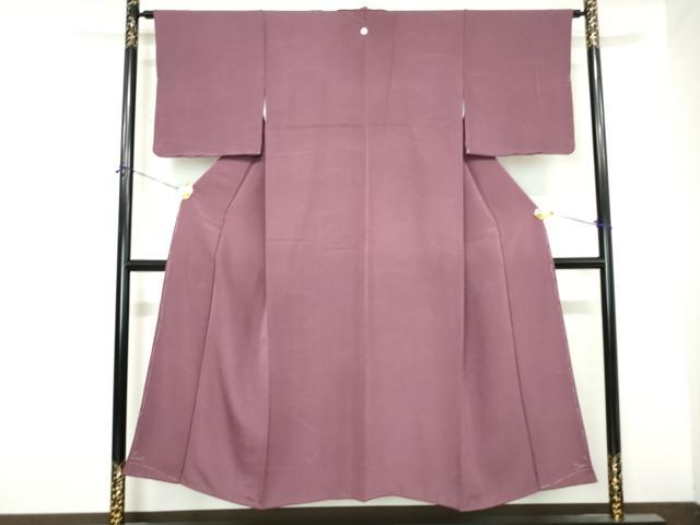 平和屋着物■上質な色無地 霞地紋 煤竹色 正絹 逸品 DABH1406qa