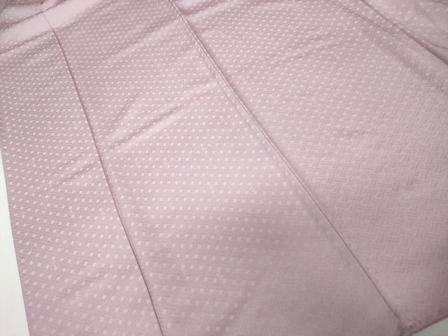 平和屋着物■上質な色無地 抽象地紋 撫子色 正絹 逸品 DABH1407qa