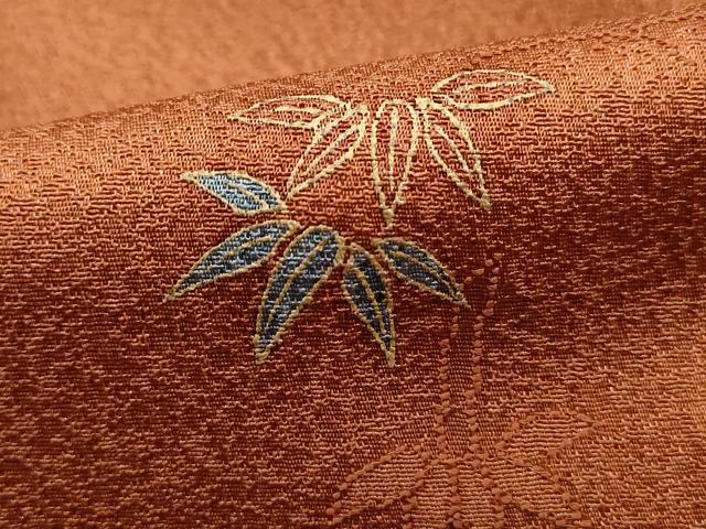 平和屋着物■上質な小紋 笹葉文 金彩 正絹 逸品 DABH1429qa