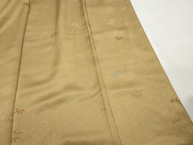 平和屋着物■上質な小紋 笹葉文 金彩 正絹 逸品 DABH1429qa