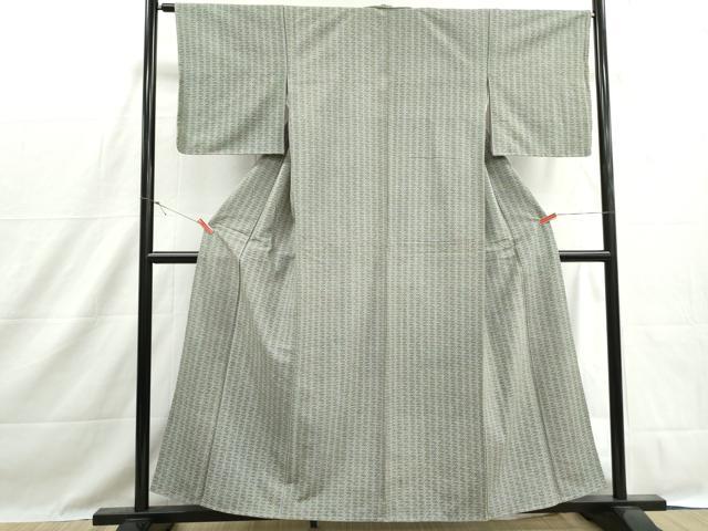 平和屋着物■上質な小紋 菱文 正絹 逸品 DABH1444qa