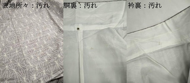 平和屋着物■上質な紬 麻の葉文 正絹 逸品 DABH1450qa