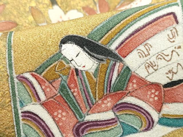 平和屋着物■豪華黒留袖 作家物 人物風景枝松花文 金彩 正絹 逸品 DABH1467qa