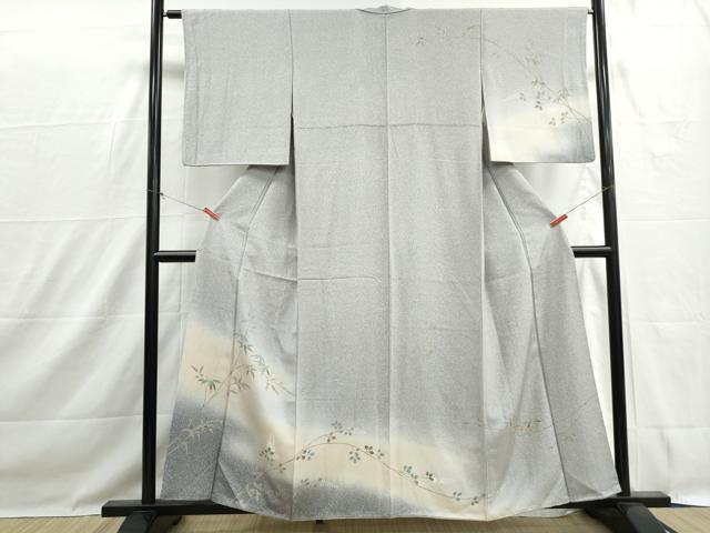 平和屋着物■訪問着 友禅 草葉文 暈し染め 正絹 逸品 DABH1469qa