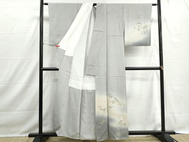 平和屋着物■訪問着 友禅 草葉文 暈し染め 正絹 逸品 DABH1469qa