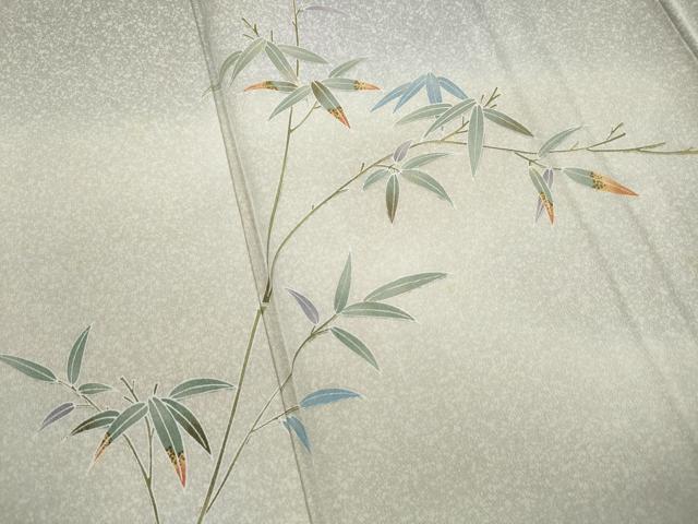 平和屋着物■訪問着 友禅 草葉文 暈し染め 正絹 逸品 DABH1469qa