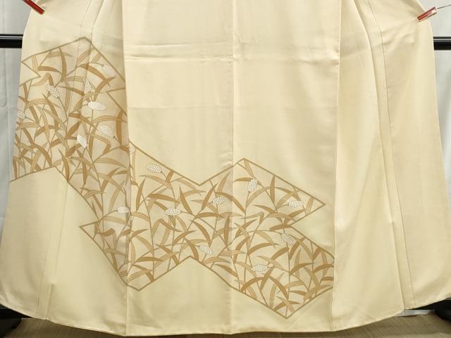 平和屋着物■訪問着 刺繍 草花文 金彩 正絹 逸品 DABH1478qa