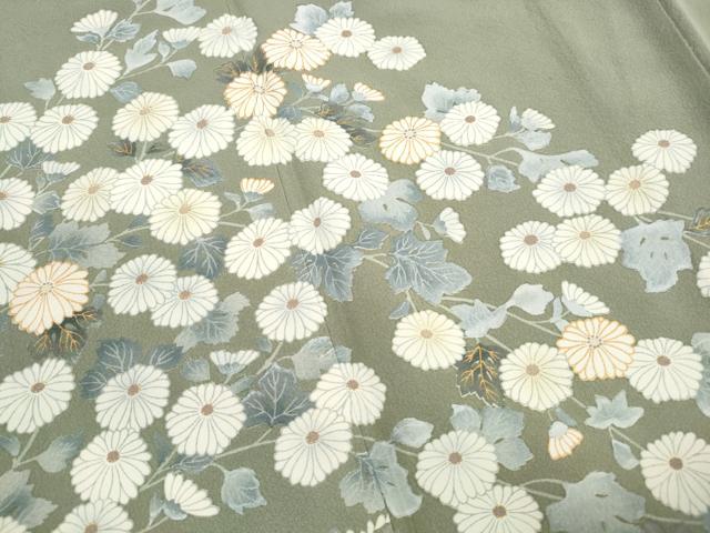 平和屋着物■豪華色留袖 流水枝梅文 菊 金彩 正絹 逸品 DABH1487qa