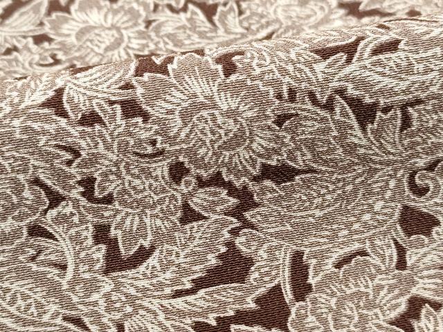 平和屋着物■上質な小紋 型染め 更紗花文 正絹 逸品 DABH1489qa