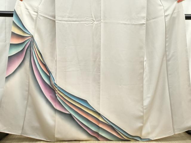 平和屋着物■訪問着 抽象文 暈し染め 正絹 逸品 DABH1492qa