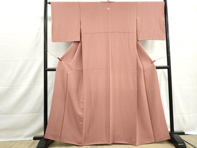 平和屋着物■上質な色無地 ときがら茶色 正絹 逸品 DABH1495qa