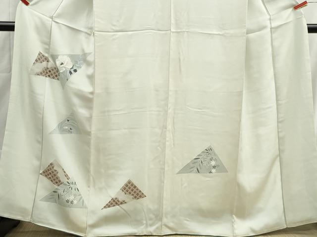 平和屋着物■訪問着 刺繍 枝花文 正絹 逸品 DABH1500qa