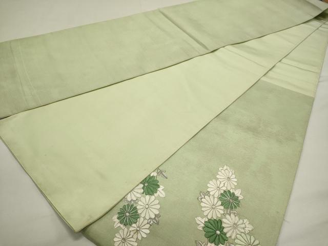平和屋着物◎太鼓柄袋帯 総刺繍 駒刺繍 菊尽くし 正絹 逸品 DABH1536cd