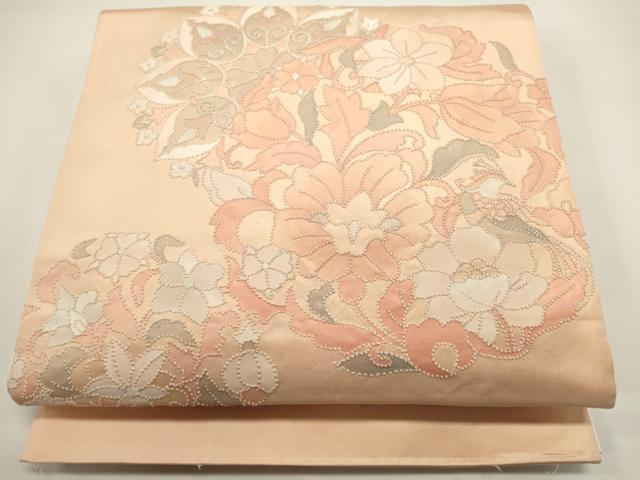 平和屋着物◎中国三大刺繍 相良刺繍 総刺繍 太鼓柄袋帯 花