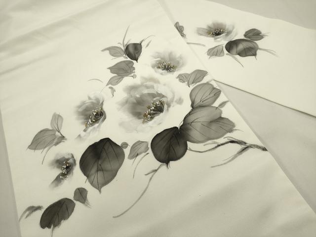 平和屋着物◎九寸名古屋帯 手描き 草花文 DABH1549cd