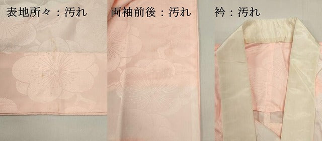 平和屋着物■振袖用長襦袢 無双仕立て 舞梅文 暈し染め 洗える着物 DABH1560cd