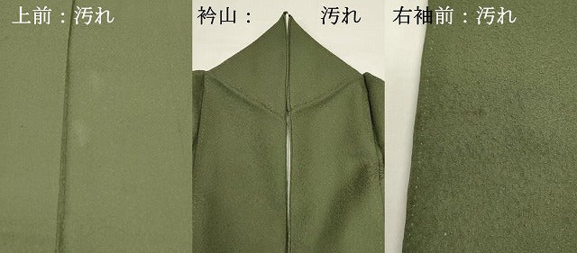 平和屋着物■本草木染作家 瑞寶 色無地 松葉色 正絹 逸品 DABH1577cd