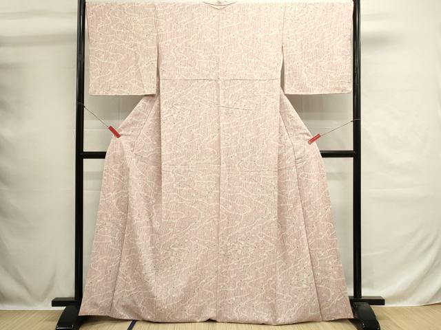 平和屋着物■上質な小紋 流水草花文 正絹 逸品 DABH1582cd