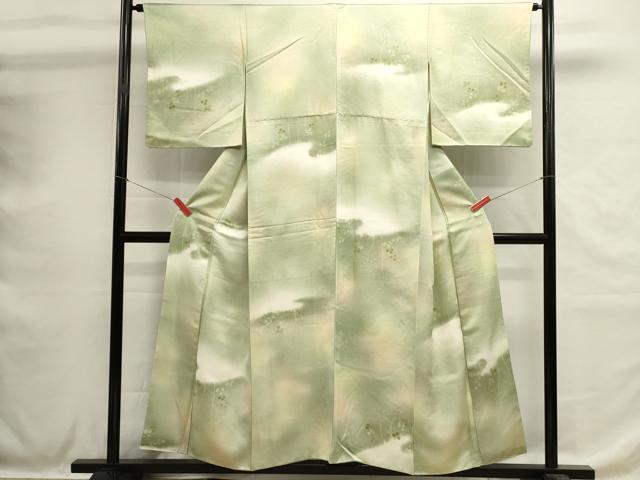 平和屋着物■上質な小紋 草葉文 暈し染め 正絹 逸品 DABH1595cd