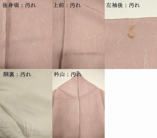 平和屋着物■上質な色無地 草葉地紋 虹色 正絹 逸品 DABH1596cd