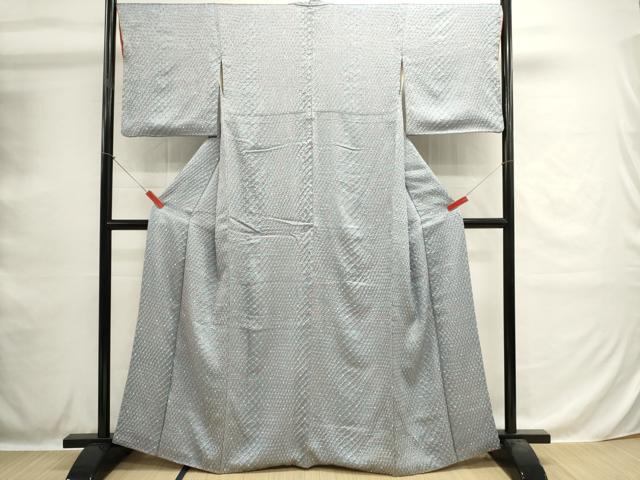 平和屋着物■上質な小紋 総絞り 菱繋ぎ 正絹 逸品 DABH1600cd