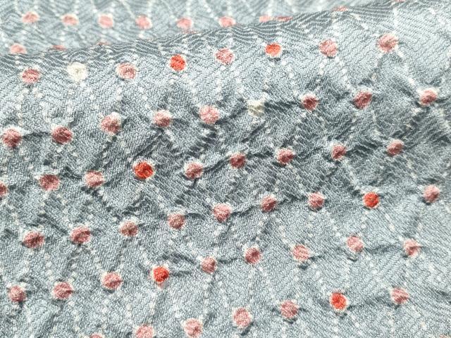 平和屋着物■上質な小紋 総絞り 菱繋ぎ 正絹 逸品 DABH1600cd