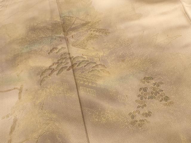 平和屋着物■訪問着 風景文 暈し染め 金彩 正絹 逸品 DABH1613cd