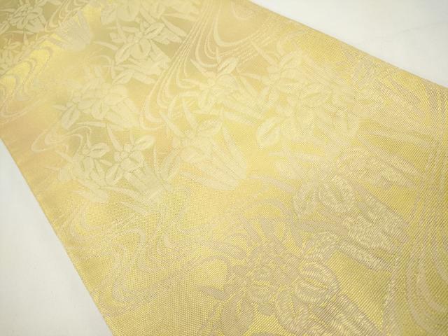 平和屋着物*夏物 六通柄袋帯 流水花文 正絹 逸品 DABH1617cd
