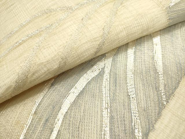 平和屋着物*夏物 太鼓柄袋帯 櫛織 流水文 銀糸 正絹 逸品 DABH1622cd