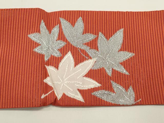 平和屋着物*夏物 八寸名古屋帯 絽綴れ 菊 楓 金銀糸 正絹 逸品 DABH1623cd