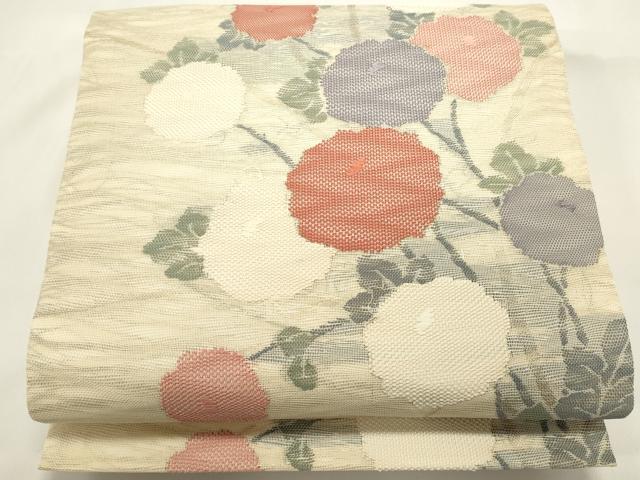 平和屋着物*夏物 六通柄袋帯 菊 正絹 逸品 DABH1627cd