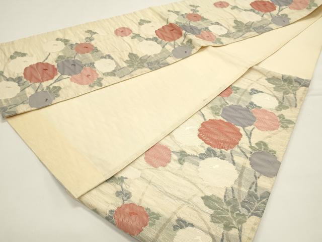 平和屋着物*夏物 六通柄袋帯 菊 正絹 逸品 DABH1627cd