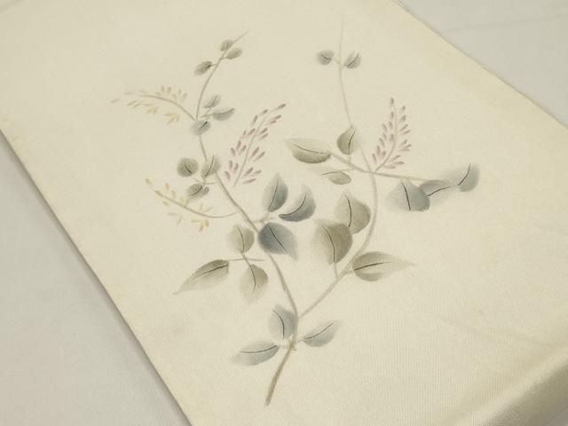 平和屋着物*夏物 九寸開き名古屋帯 手描き 枝花文 正絹 逸品 DABH1633cd