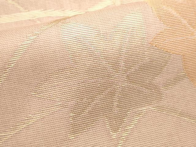 平和屋着物*夏物 六通柄袋帯 芝楓文 金糸 正絹 逸品 DABH1644cd