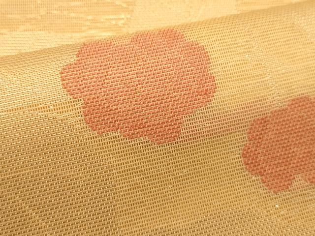 平和屋着物*夏物 太鼓柄袋帯 枝花文 金糸 正絹 逸品 DABH1646cd