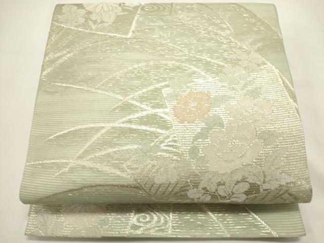 平和屋着物*夏物 六通柄袋帯 色紙重ね花文 金糸 正絹 逸品 DABH1647cd
