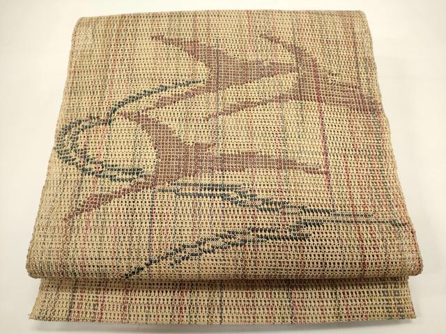 平和屋着物*夏物 八寸名古屋帯 羅 飛鳥文 正絹 逸品 DABH1650cd
