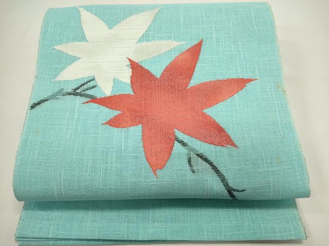 平和屋着物*夏物 八寸名古屋帯 枝葉文 DABH1651cd