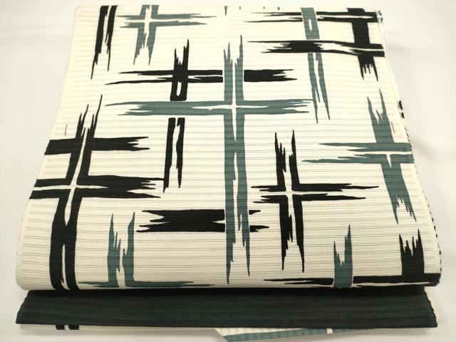 平和屋着物*夏物 八寸名古屋帯 抽象文様 綿 DABH1660cd