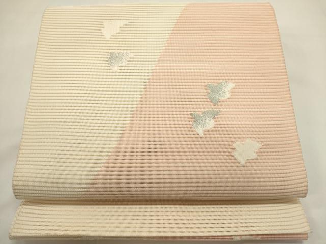平和屋着物*夏物 八寸名古屋帯 絽綴れ 飛鳥文 銀糸 正絹 逸品 DABH1666cd