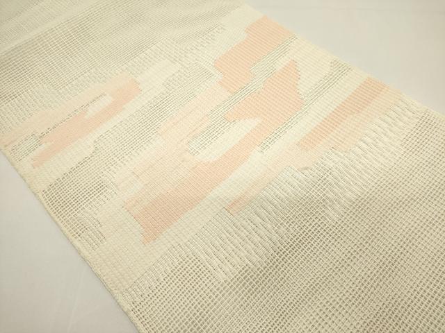 平和屋着物*夏物 八寸名古屋帯 幾何学文 正絹 逸品 DABH1668cd