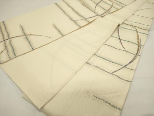 平和屋着物*夏物 全通柄袋帯 横段文 金銀糸 正絹 逸品 DABH1694cd