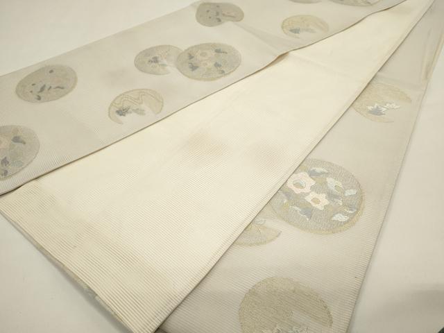 平和屋着物*夏物 六通柄袋帯 唐織 花丸文 金銀糸 正絹 逸品 DABH1713cd