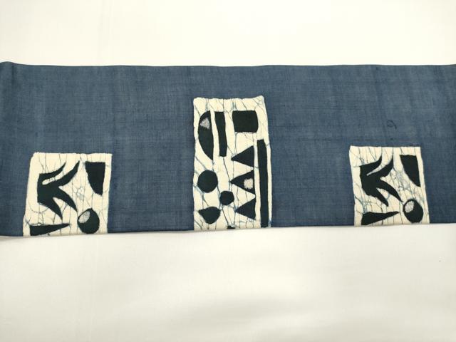 平和屋着物*夏物 九寸名古屋帯 ろうけつ染め 器物文 正絹 逸品 DABH1716cd