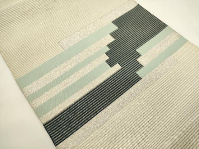 平和屋着物*夏物 八寸名古屋帯 絽綴れ 幾何学文 金銀糸 DABH1721cd
