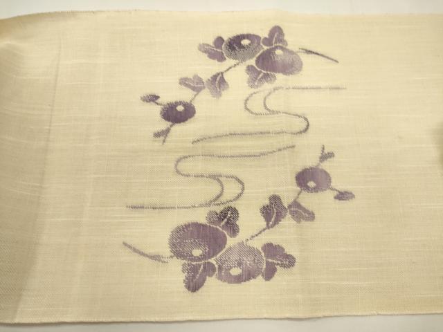 平和屋着物*夏物 八寸名古屋帯 流水菊文 DABH1722cd