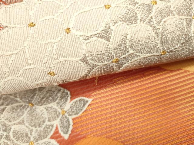 平和屋着物*夏物 九寸開き名古屋帯 紫陽花 金銀糸 正絹 逸品 DABH1726cd