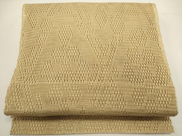 平和屋着物*夏物 八寸名古屋帯 羅 菱文 正絹 逸品 DABH1727cd