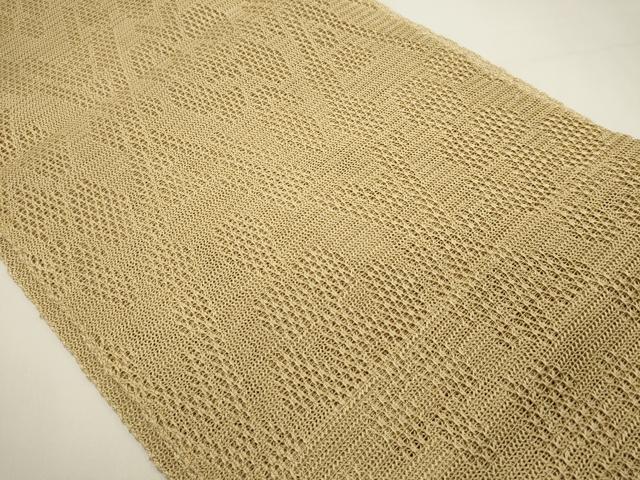 平和屋着物*夏物 八寸名古屋帯 羅 菱文 正絹 逸品 DABH1727cd